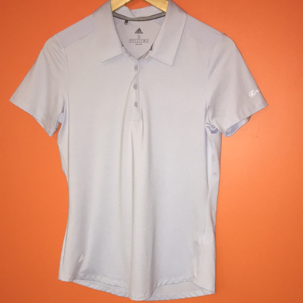 Adidas x Lexus Women’s Light Blue Polo Performance Top Golf Pickleball Tennis